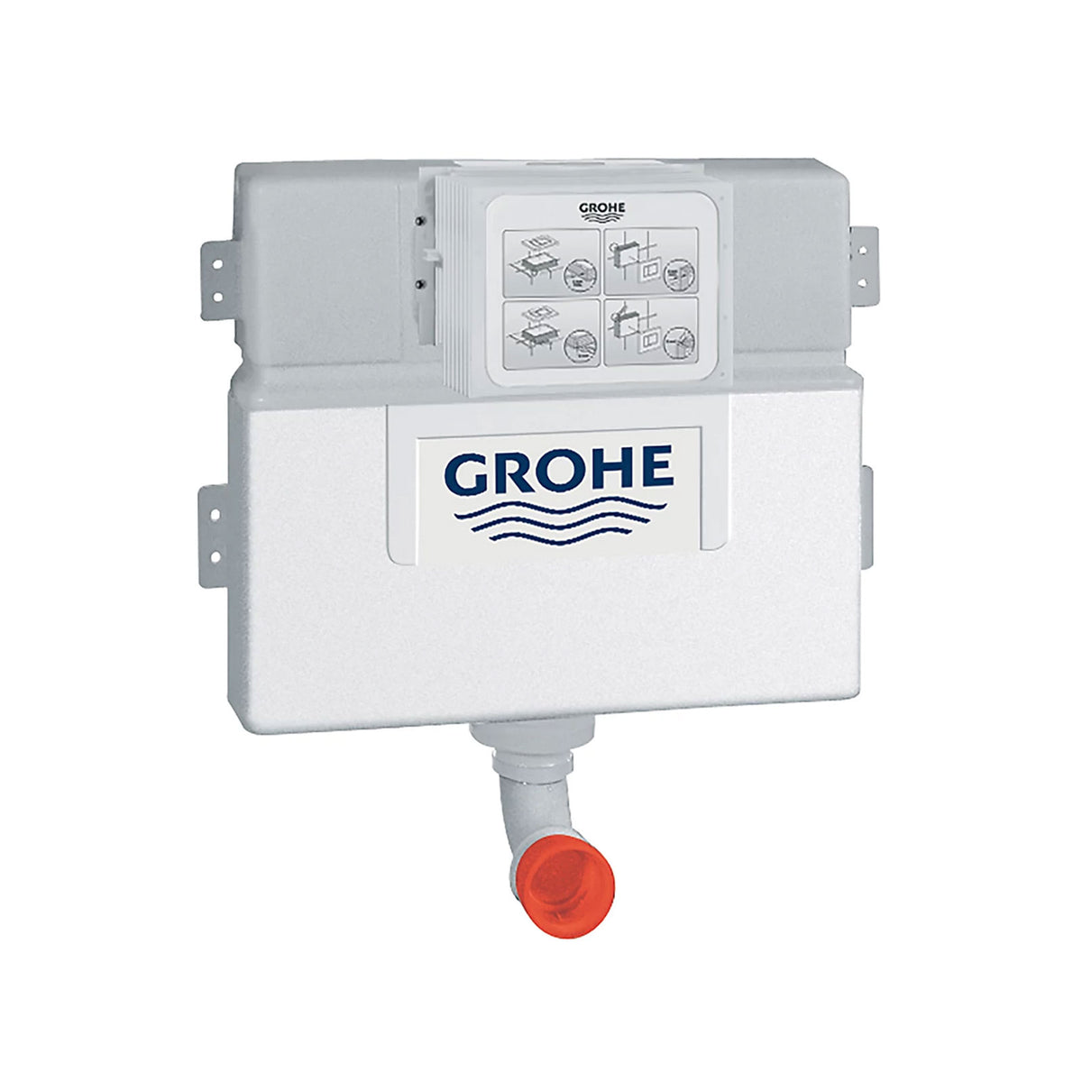 Grohe Dual Flush Cistern Concealed Bottom Side Inlet 45.5x41.5x14cm - Image 2