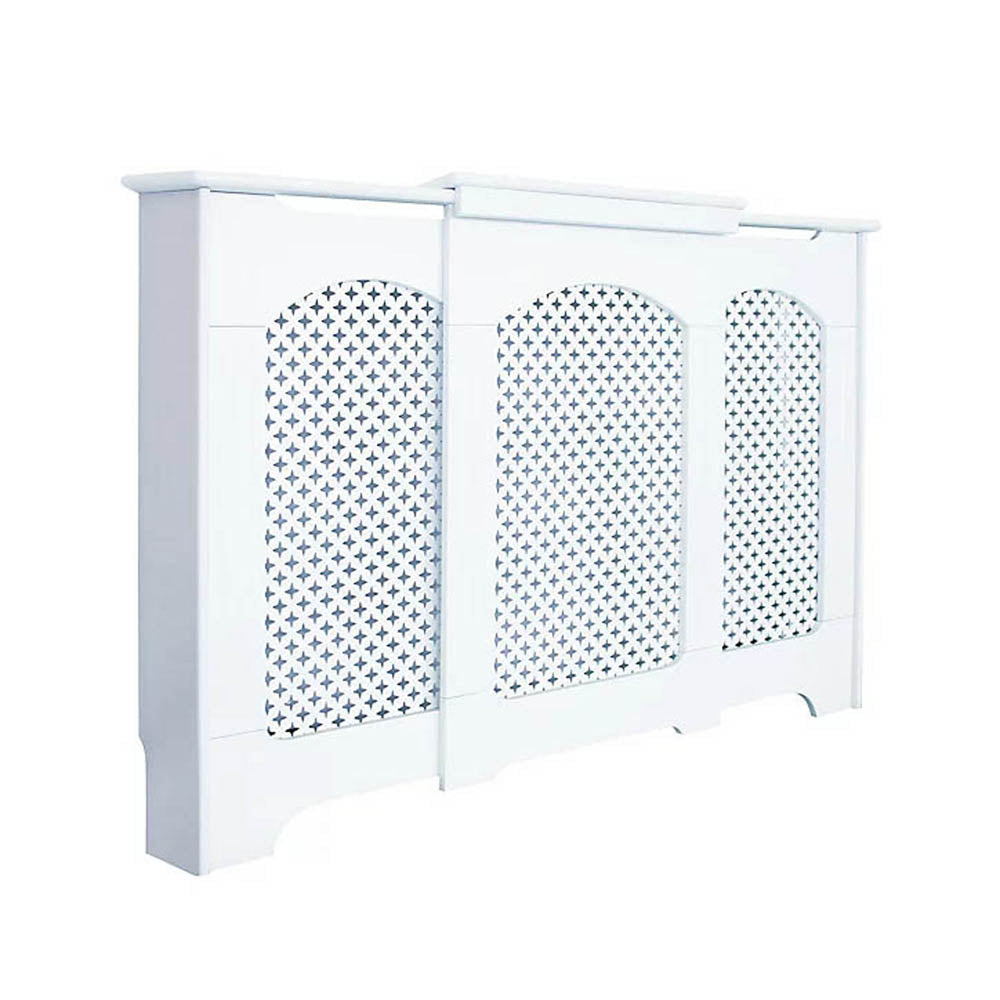 Cambridge Radiator Cover White Traditional Design (H) 936mm (W) 1420mm (D) 220mm - Image 1