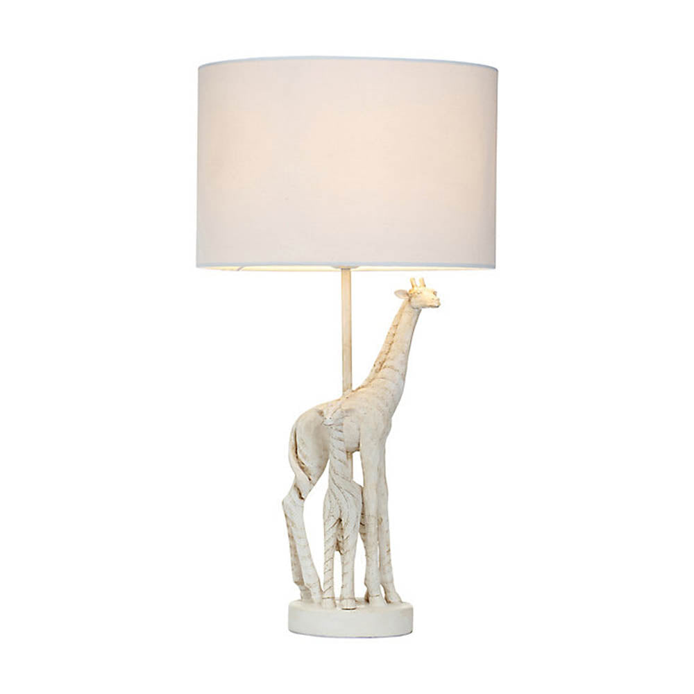 Table Lamp Giraffe Safari Look Ivory Neutral Modern Bedside Light 28W - Image 1