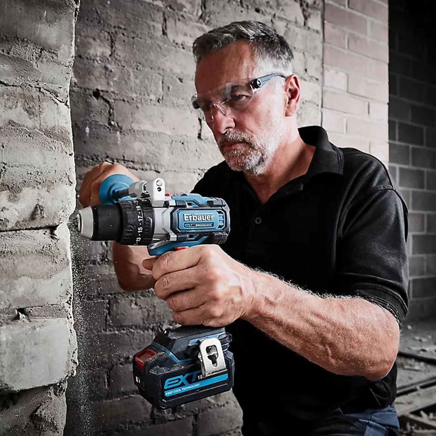 Erbauer Combi Drill 18V Cordless LED Brushless Variable Speed Body Only - Image 2