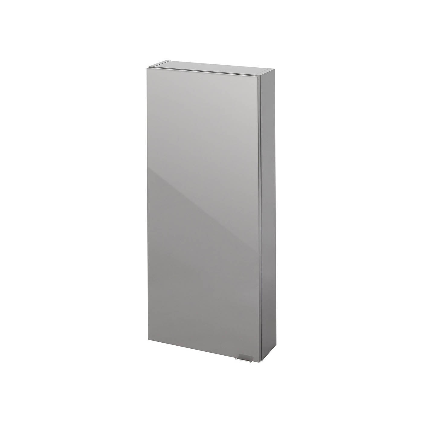 Bathroom Single Wall Cabinet Gloss Anthracite Compact Soft Close (H)90cm (W)4cm - Image 1