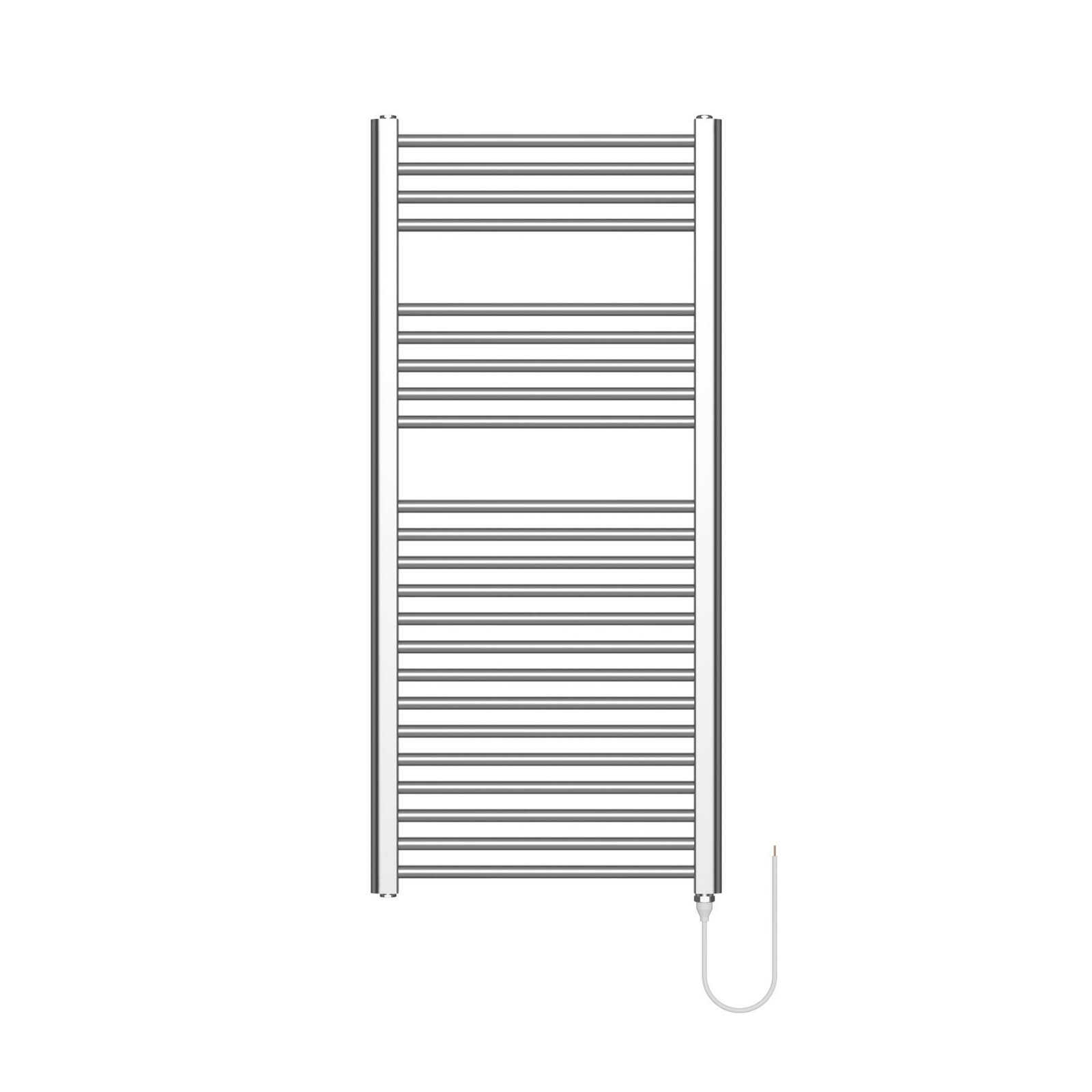 Flomasta Towel Rail Radiator Warmer Electric Chrome Flat  (W)500mm x (H)1100mm - Image 2