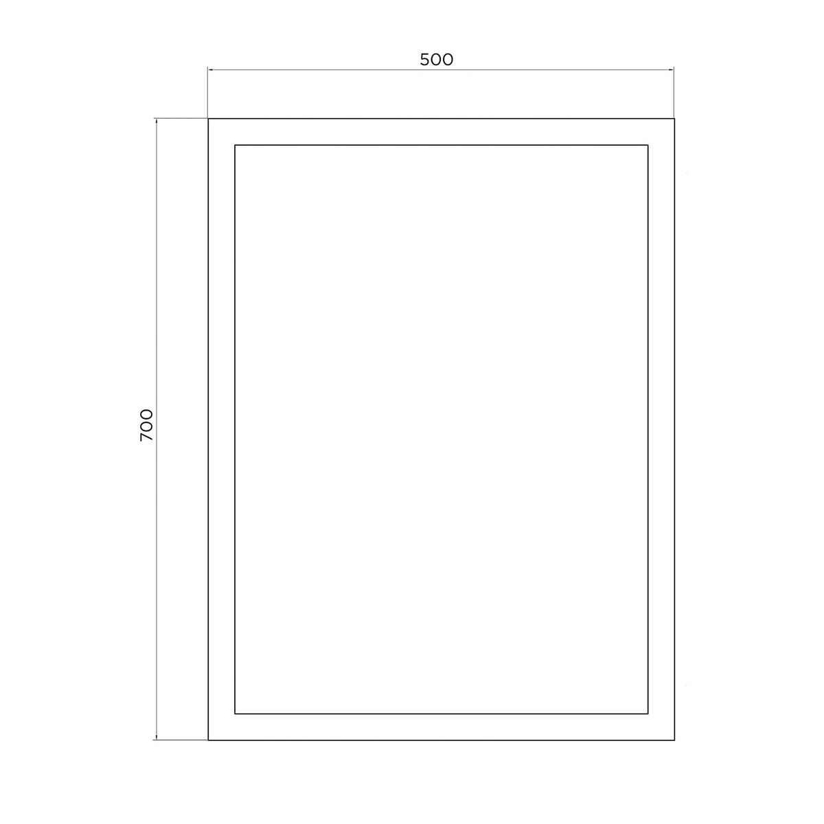 Bathroom Mirror Illuminated Rectangular Wall Mounted Modern (H)70cm (W)50cm - Image 3