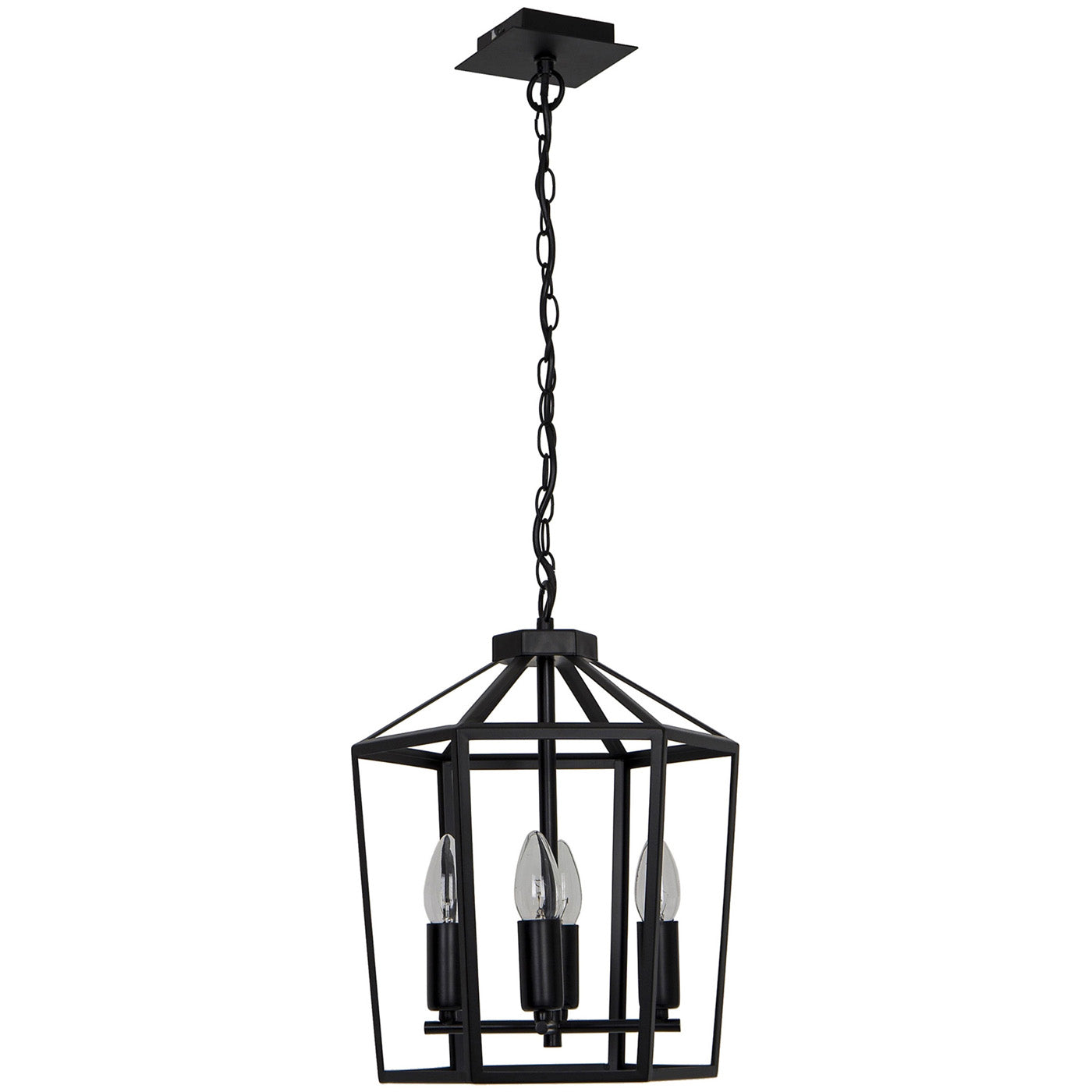 Ceiling Light 4 Way Matt Black Pendant E14 Living Room Bedroom Traditional 28W - Image 3
