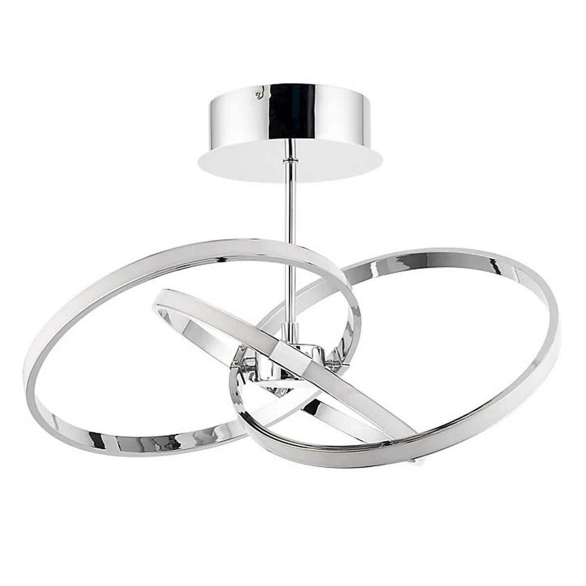 LED Ceiling Light 3 Way Pendant Chrome Effect Dimmable Modern Warm White 1870Lm - Image 2
