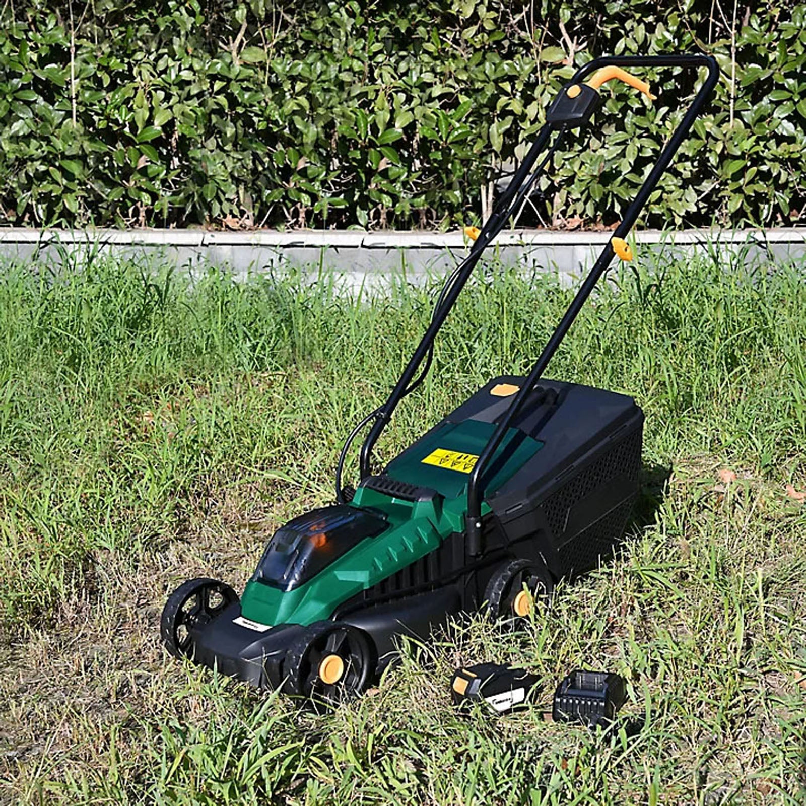 Rotary Cordless Lawnmower Height Adjustable 4.0Ah Battery 30L up to 120m2 - Image 2