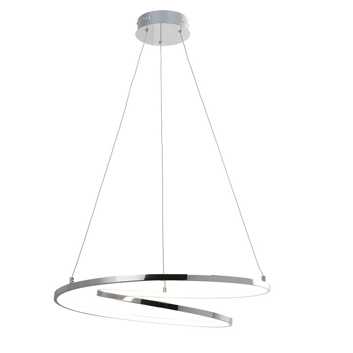 Pendant Ceiling Light Dimmable Warm White Adjustable Chrome Effect (Dia)580mm - Image 5