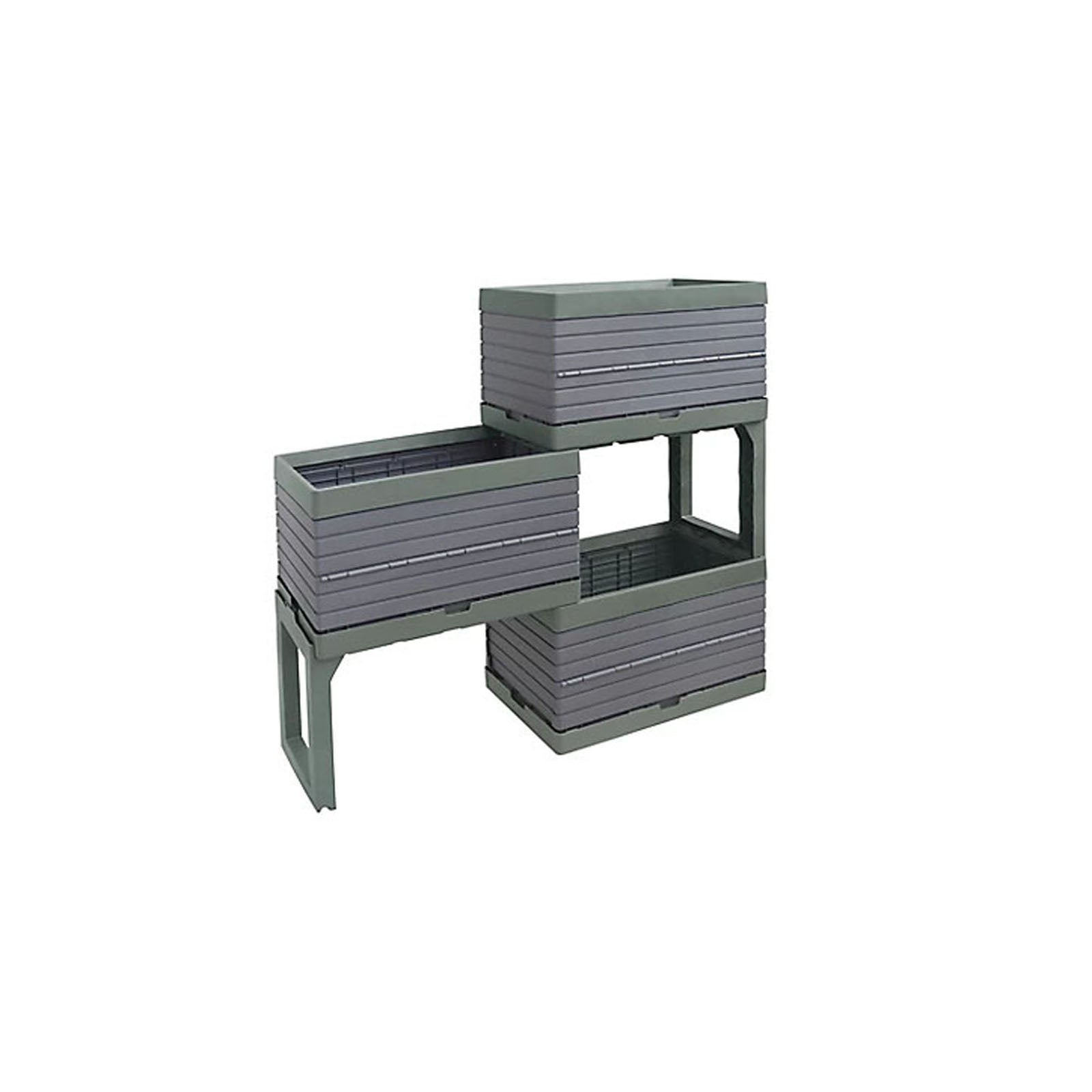 Verve Modular Grow Box Planter Grey Rectangular Modular Design Weather Resistant - Image 1