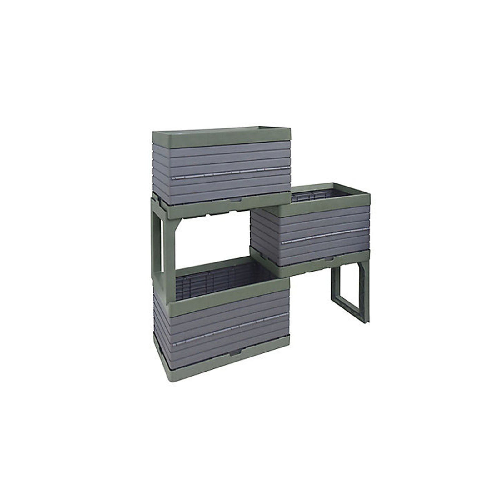 Verve Modular Grow Box Planter Grey Rectangular Modular Design Weather Resistant - Image 3