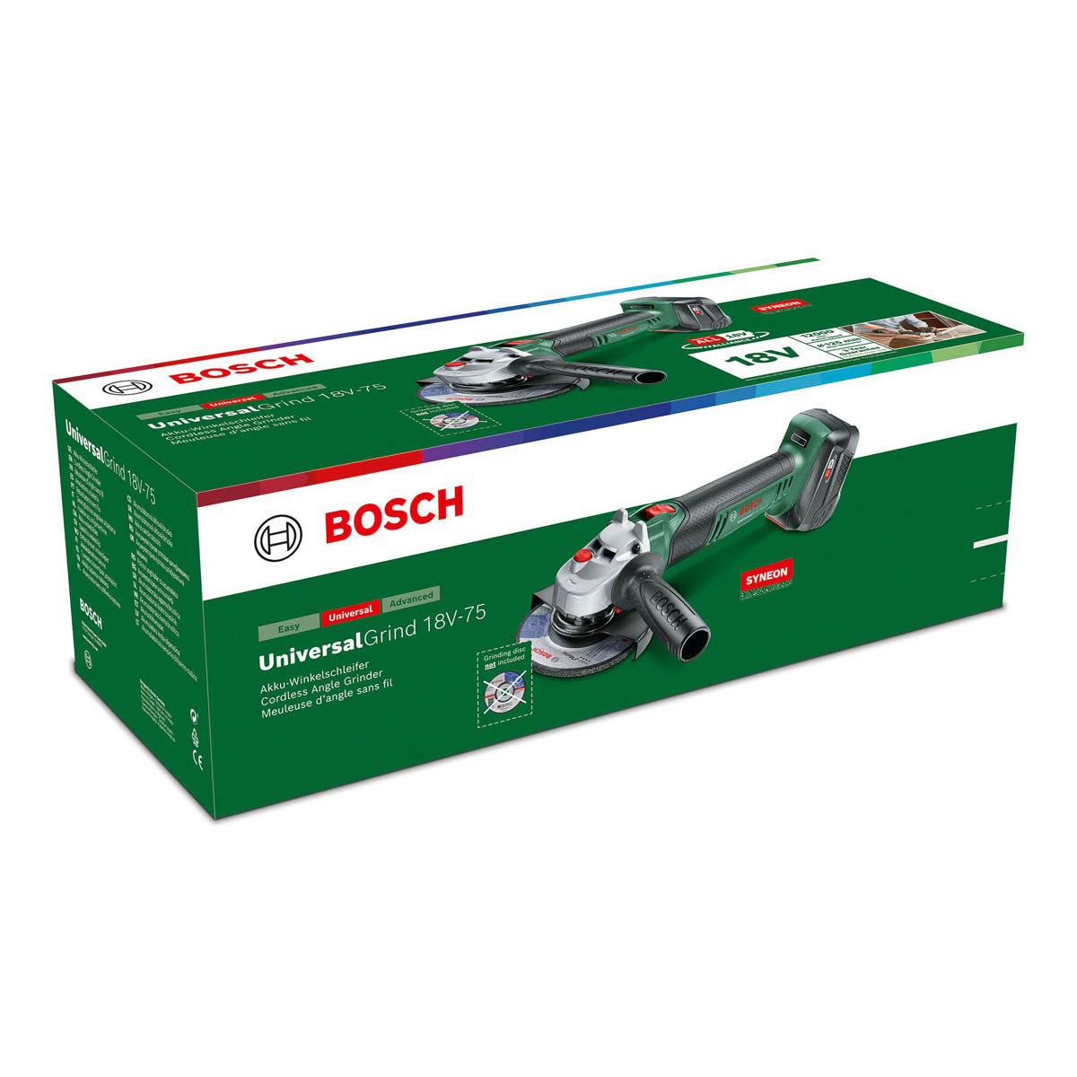 Bosch Angle Grinder Cordless UniversalGrind 18V-75 18V 1 x 4Ah Li-ion One+ 115mm - Image 3
