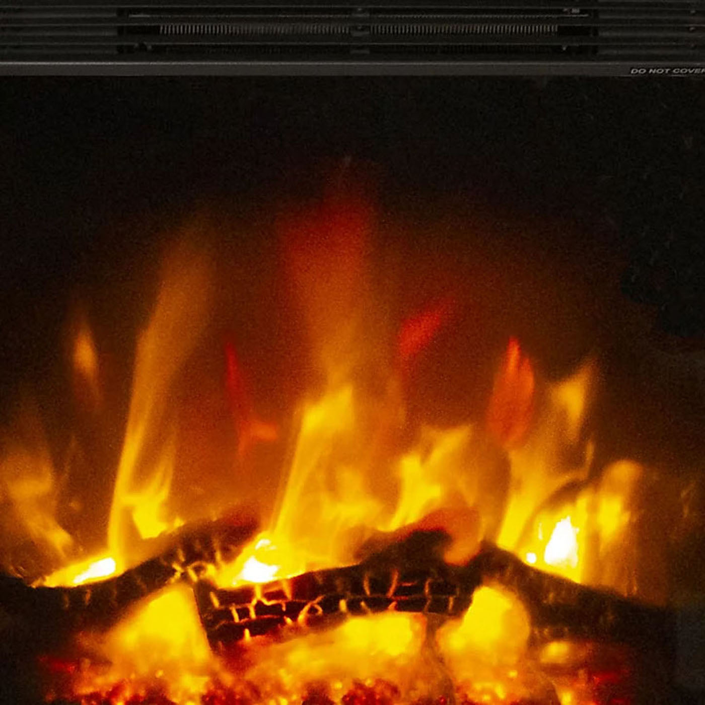 Electric Fire LED Flame Technology Polished Nickel Effect Modern Design 11Kg 2KW - Image 4