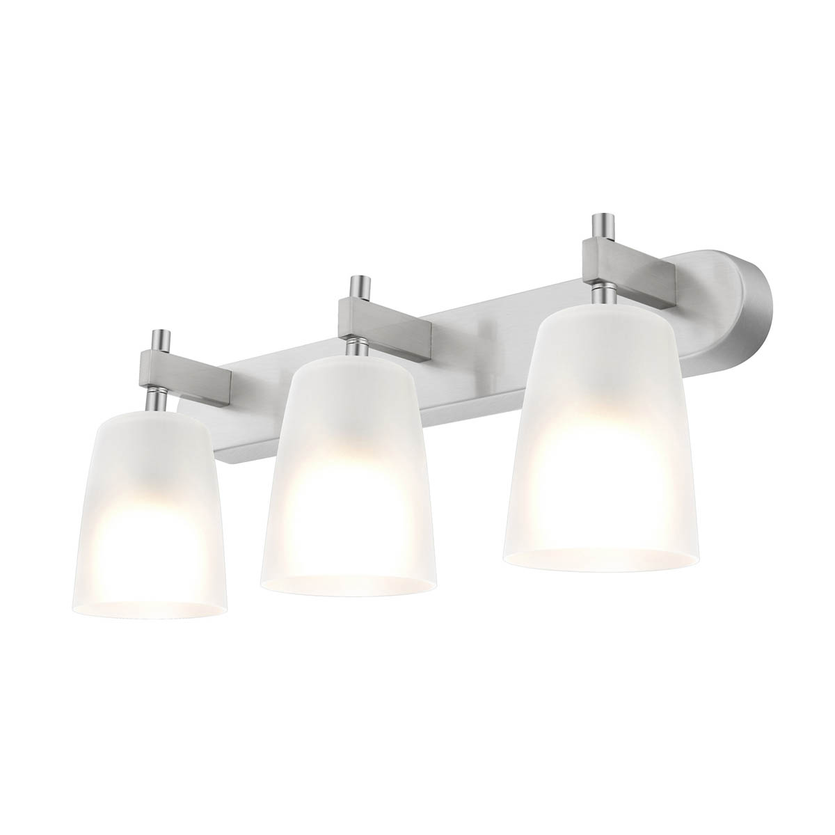 Quadryx Spotlight Bar 3 Way Wall Aesthetic Modern Multi Arm Frosted Shades - Image 4