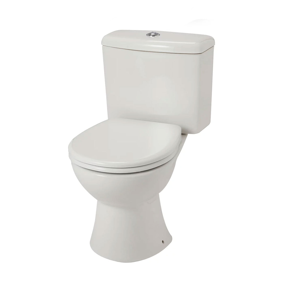 Rimless Toilet Close Coupled Winam Dual Flush Soft Close Seat White Bathroom - Image 2