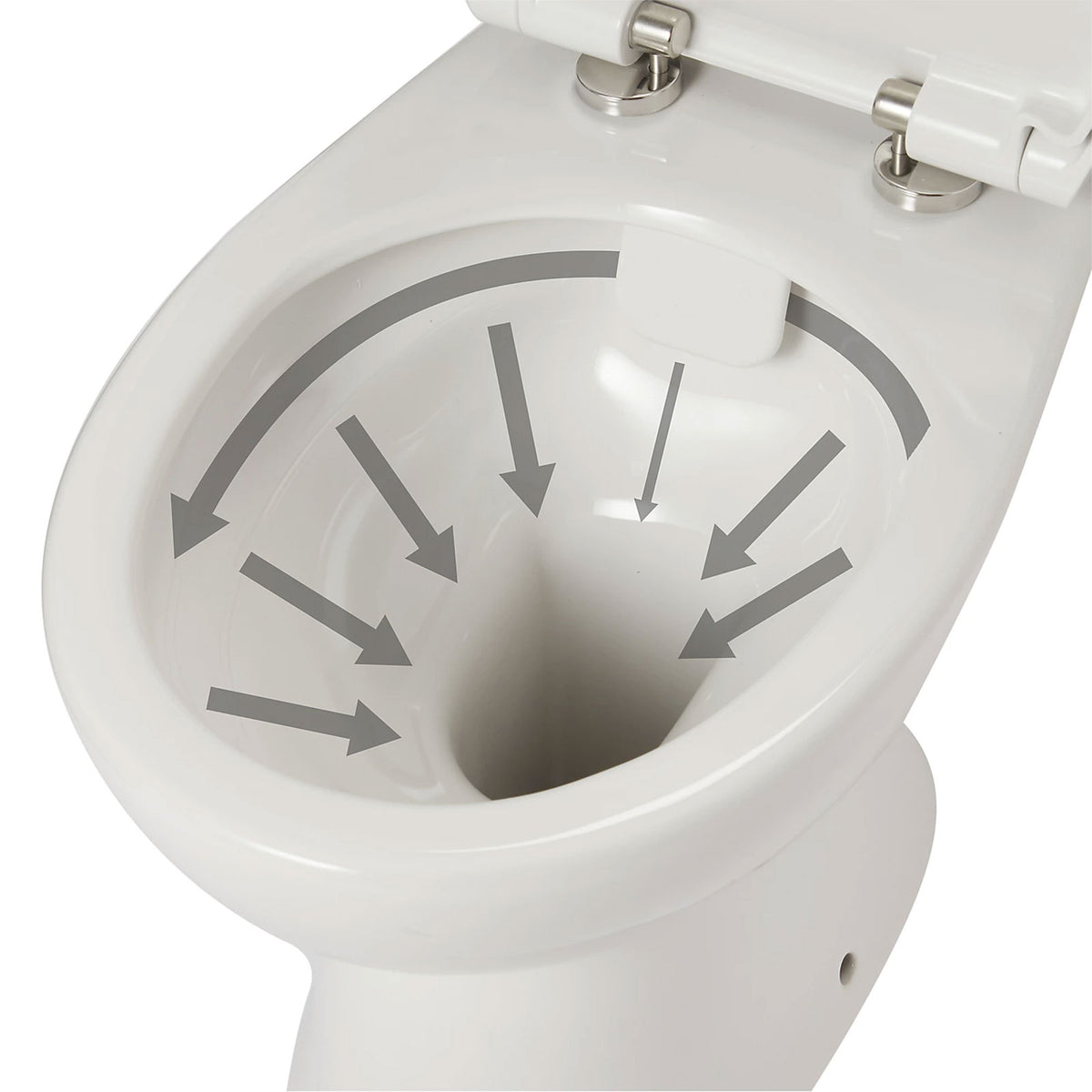 Rimless Toilet Close Coupled Winam Dual Flush Soft Close Seat White Bathroom - Image 5