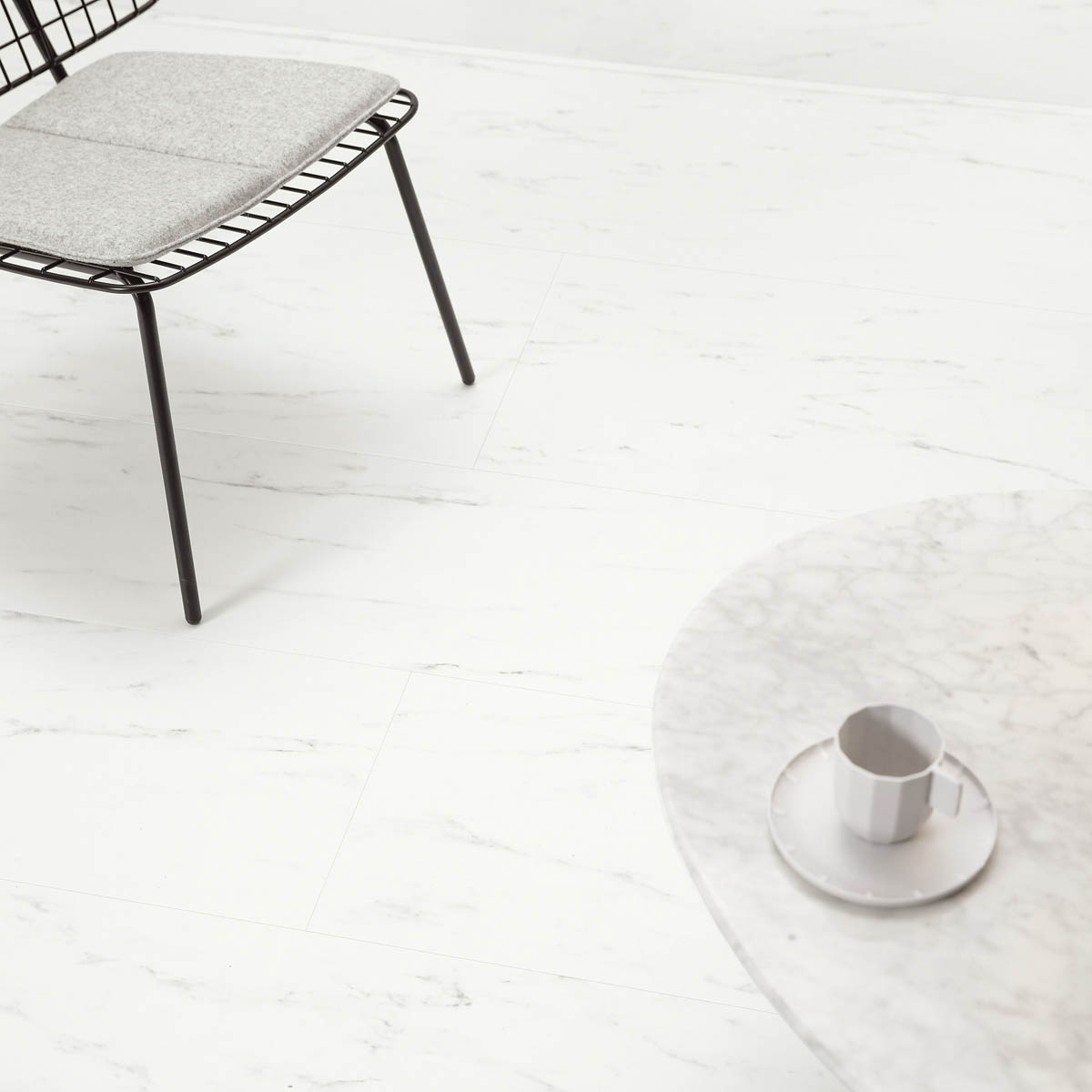 Quick-step Vinyl Flooring Click Matt White Stone Effect Embossed Modern 1.85m² - Image 2