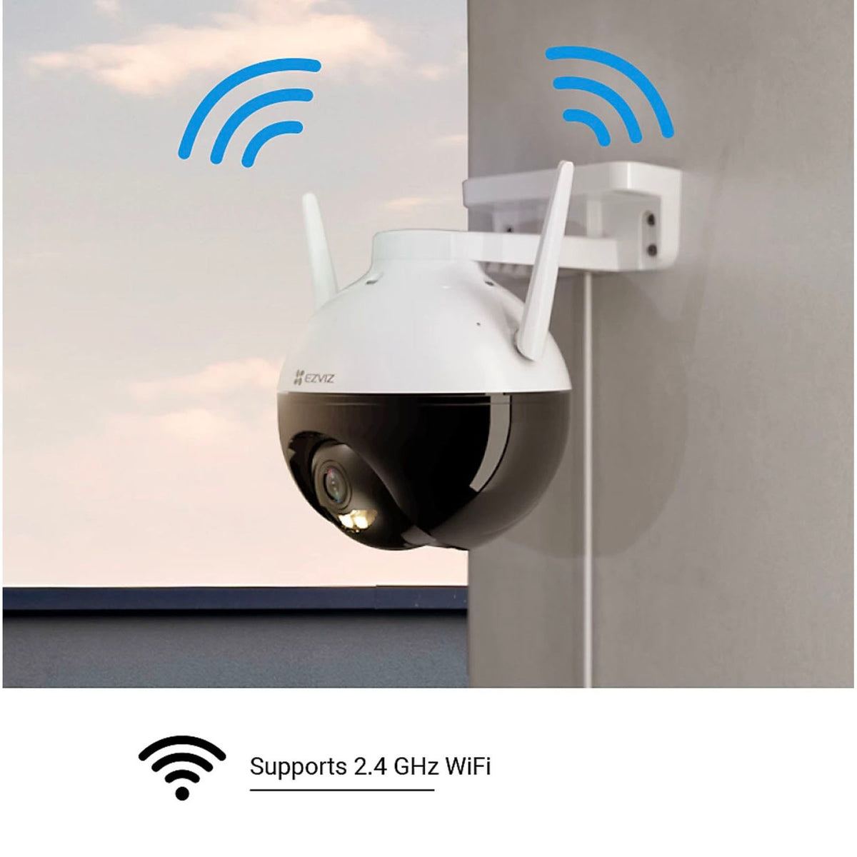 Smart CCTV Camera C8C Outdoor White Night Vision Panoramic 1080p 12V - Image 2