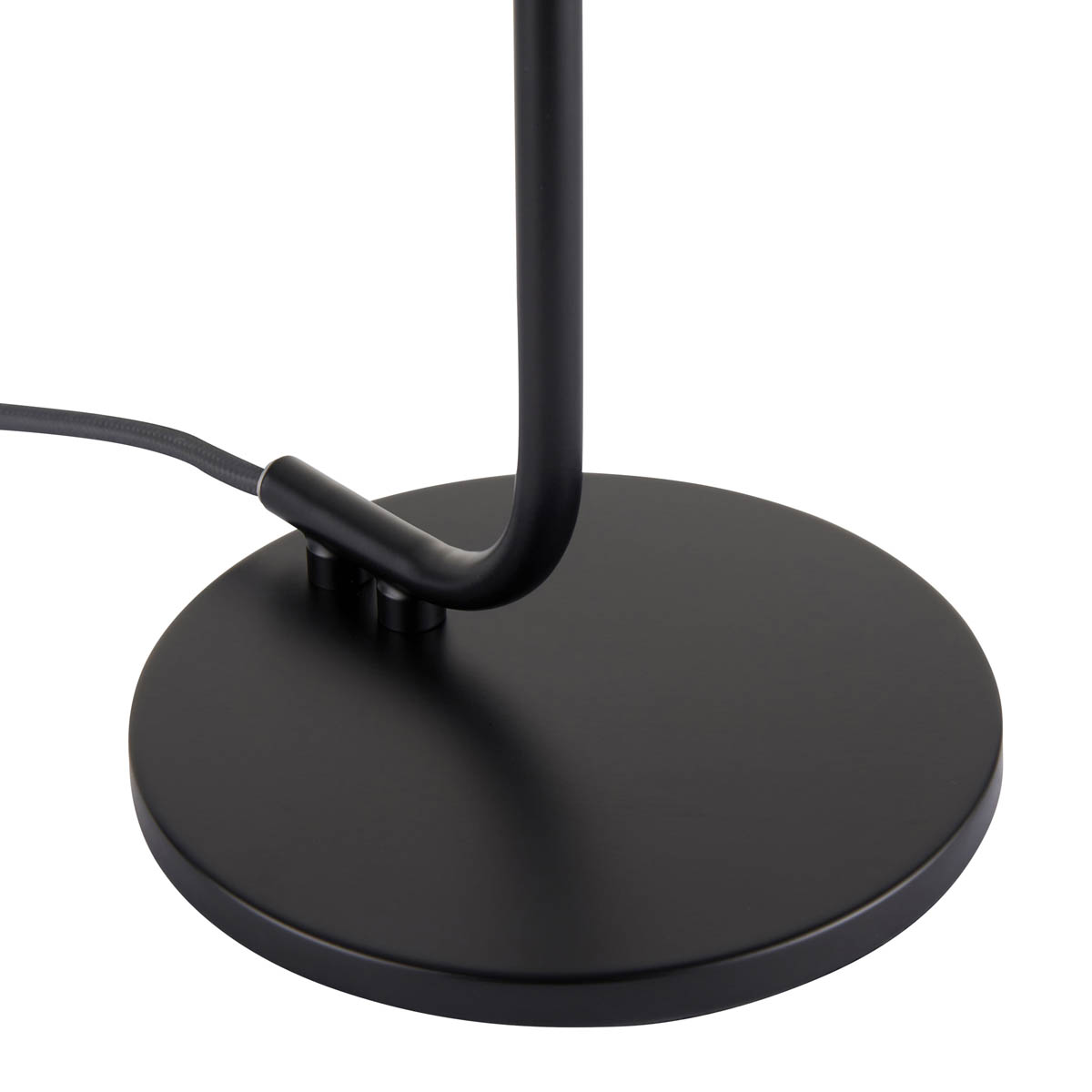 Table Lamp Matt Black Glass Steel Freestanding Living Room Bedroom Modern - Image 5