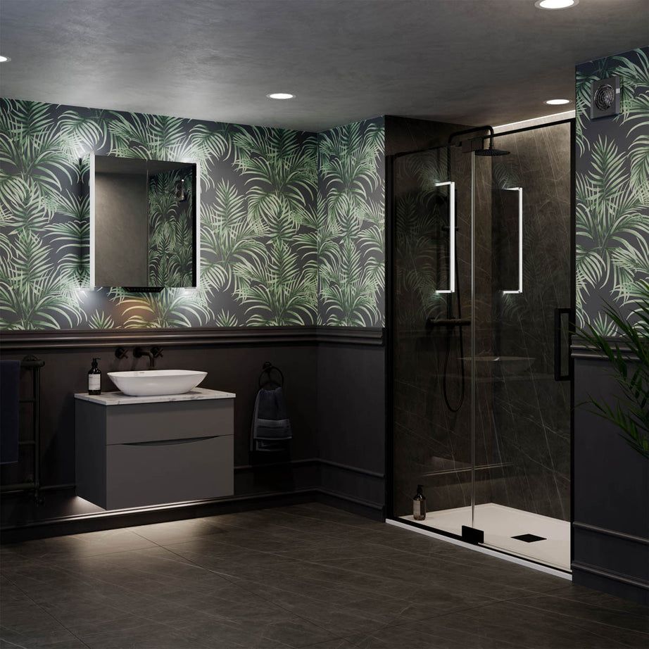 Smart Bathroom Cabinet LED White Illuminated Mirrored With Alexa 2 Doors - Image 2