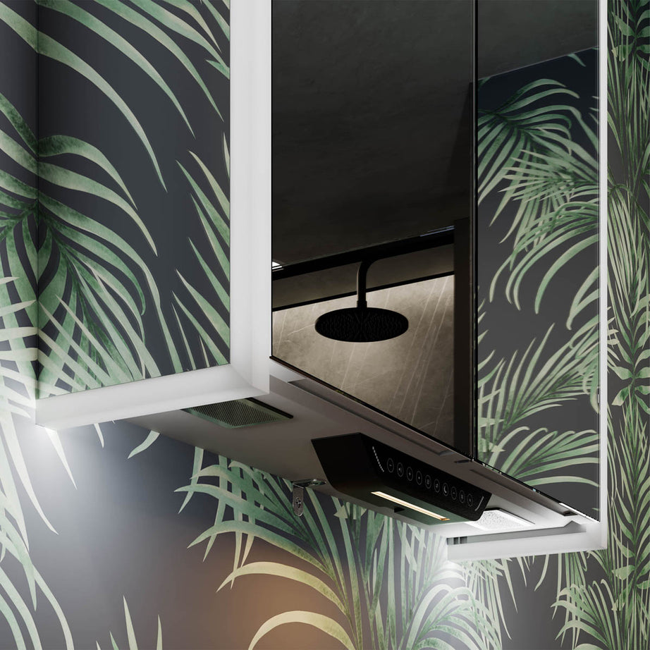 Smart Bathroom Cabinet LED White Illuminated Mirrored With Alexa 2 Doors - Image 3