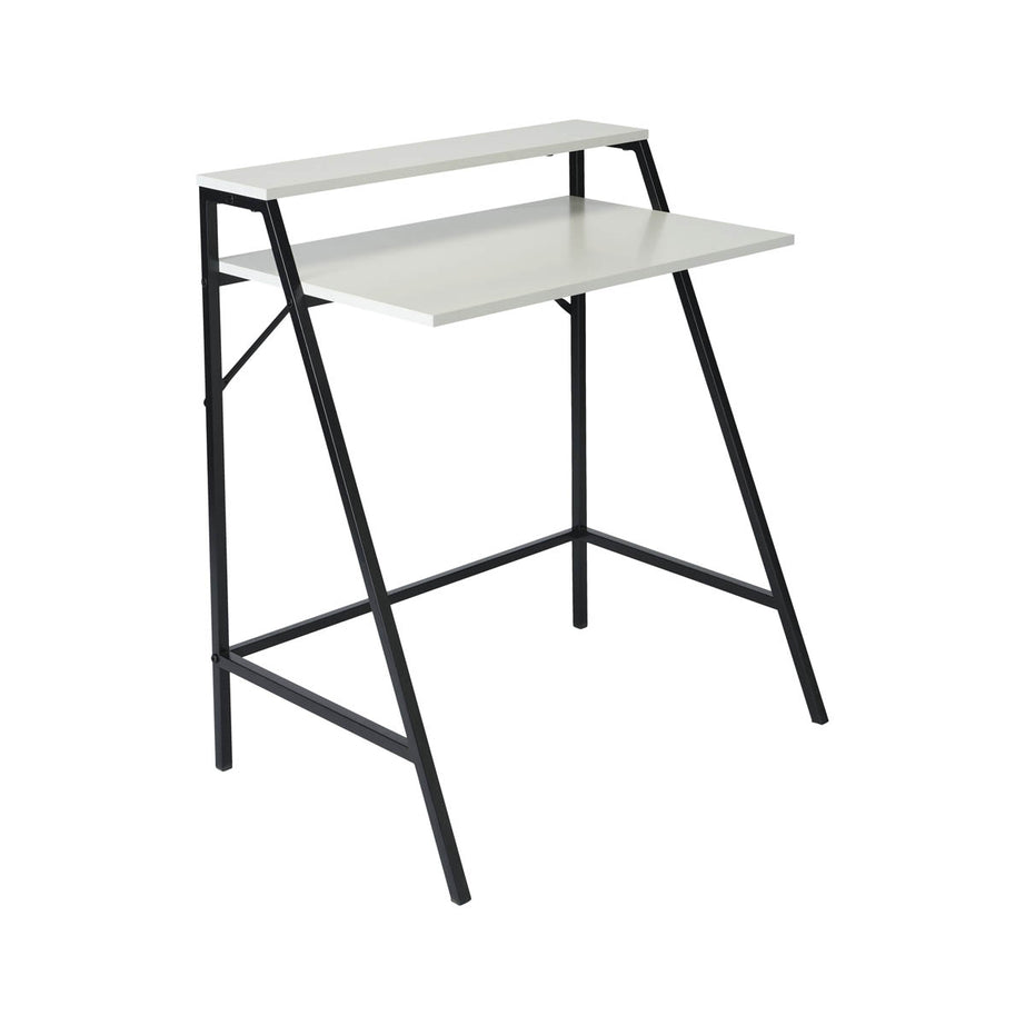 Manera Two Shelf Desk Matt White Compact MDF Durable (H)840 (W)740 (D)515mm - Image 5