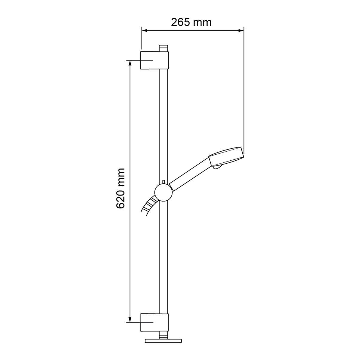 Mira Shower Fixing Kit Plastic Chrome 2m Anti Twist Hose (Dia)90mm (L)700mm - Image 2