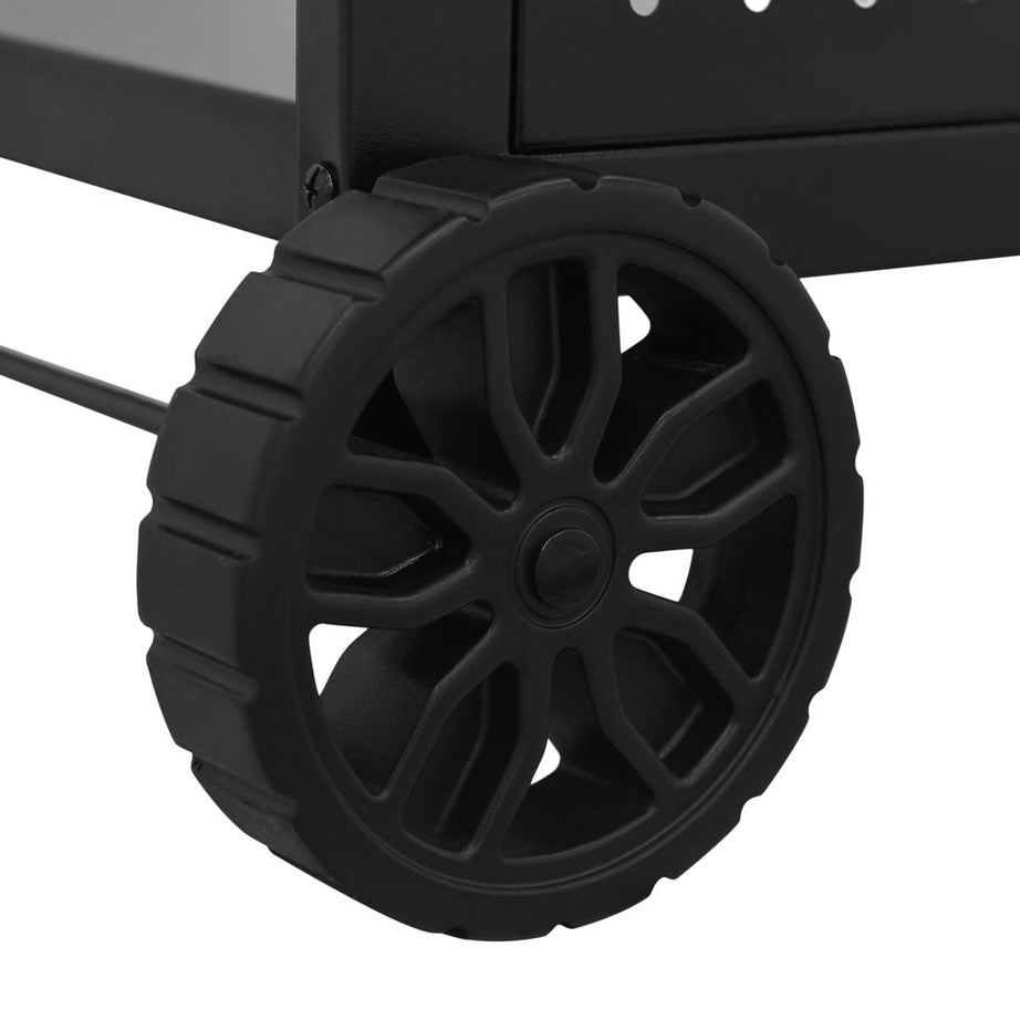 Gas BBQ 2 Burner Black Portable Piezo Ignition Wheeled Compact Outdoor Grill - Image 3