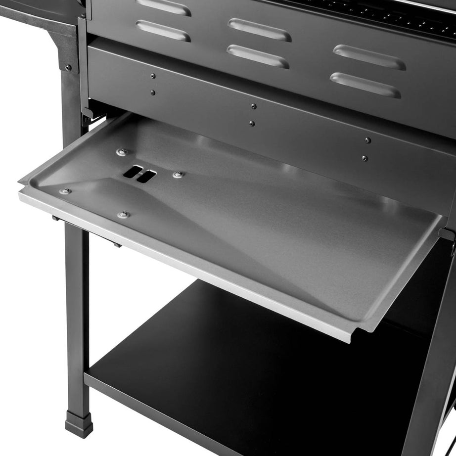 Gas BBQ 2 Burner Black Portable Piezo Ignition Wheeled Compact Outdoor Grill - Image 7