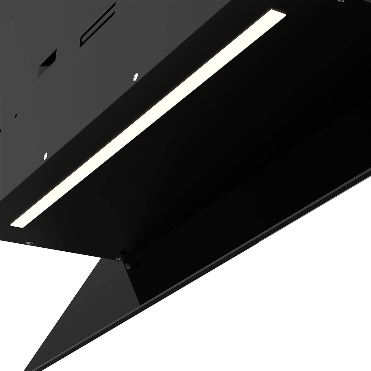 Cooker Hood Angled GHAG90PLAS Black Steel Glass Extractor Fan (W)89.8cm - Image 8