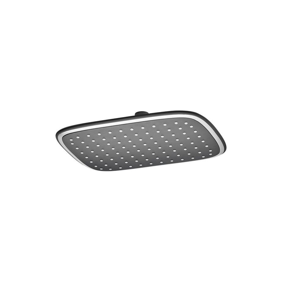 Triton Thermostatic Mixer Shower Dual Head Matt Black Brushed Steel Square - Image 4