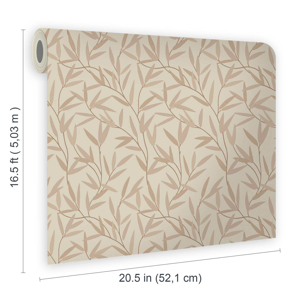 Laura Ashley Wallpaper Willow Neutral Leaf Smooth Matt Living Room Bedroom - Image 2