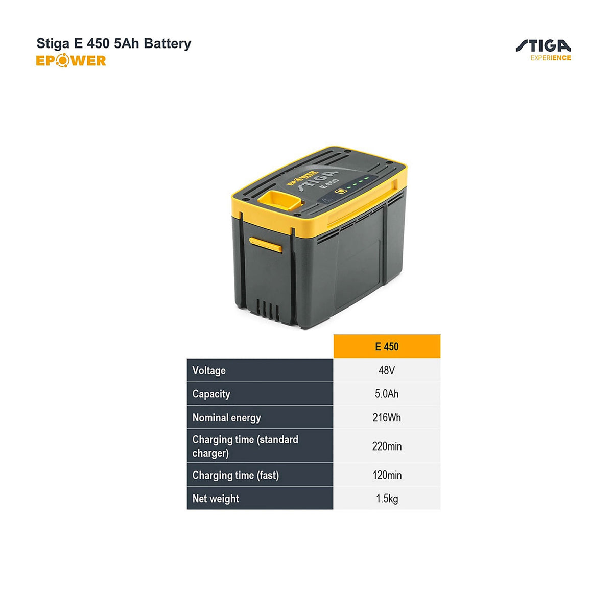 Stiga Tool Battery E 450 48V 5Ah Li-Ion Rechargeable Power Tool Battery - Image 4