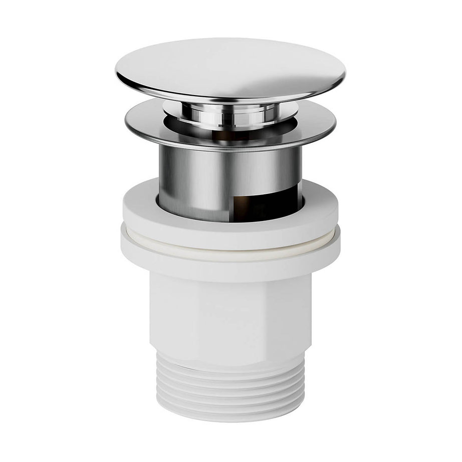 Basin Tap Mono Mixer Chrome Ceramic Cartridge Clicker Waste Bathroom Modern - Image 4