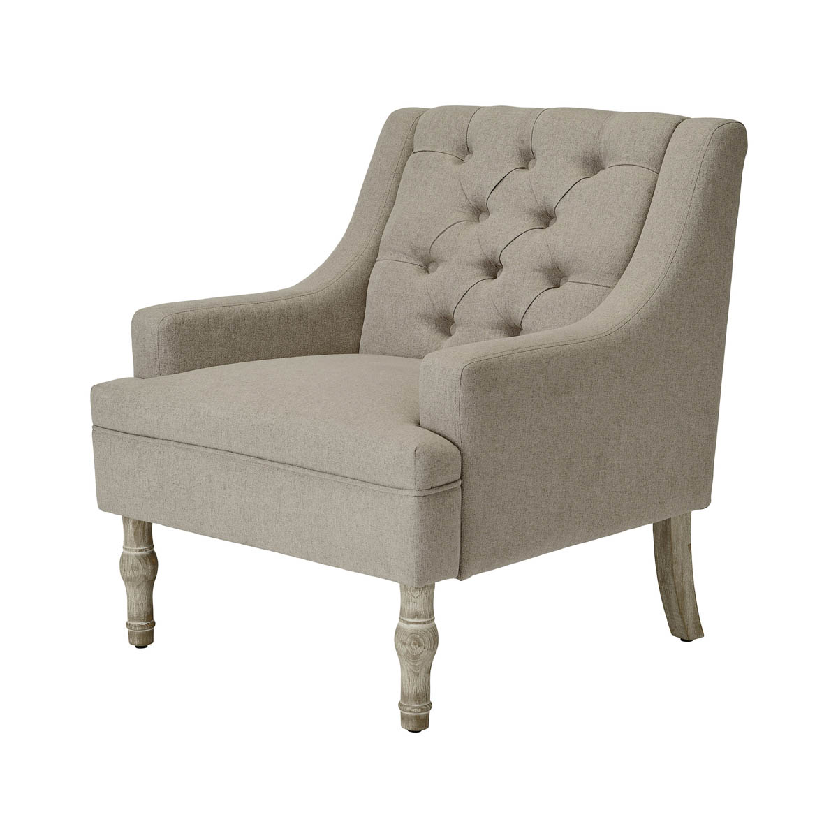 Relaxer Accent Chair Grey Linen Effect Living Room Bedroom (H)835mm (W)740mm - Image 1