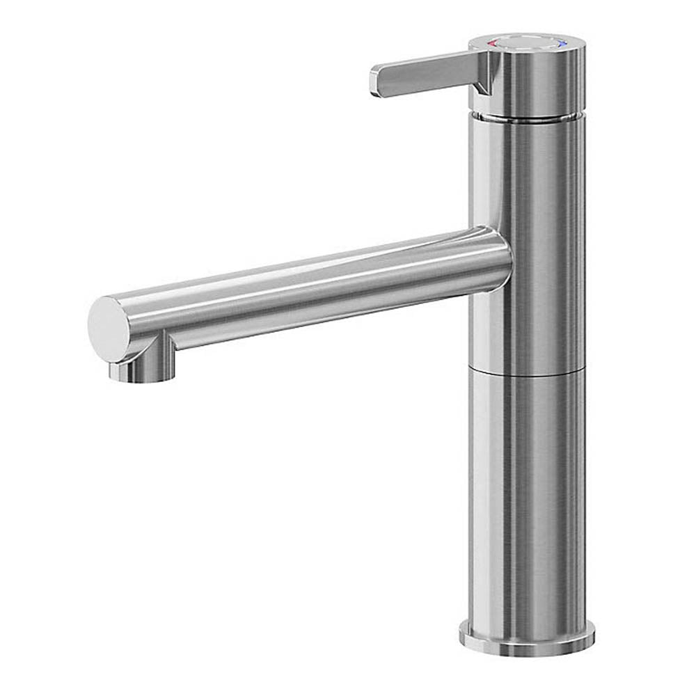 Kitchen Tap Mixer Stainless Steel Single Lever Swivel Spout Contemporary Faucet - Image 1