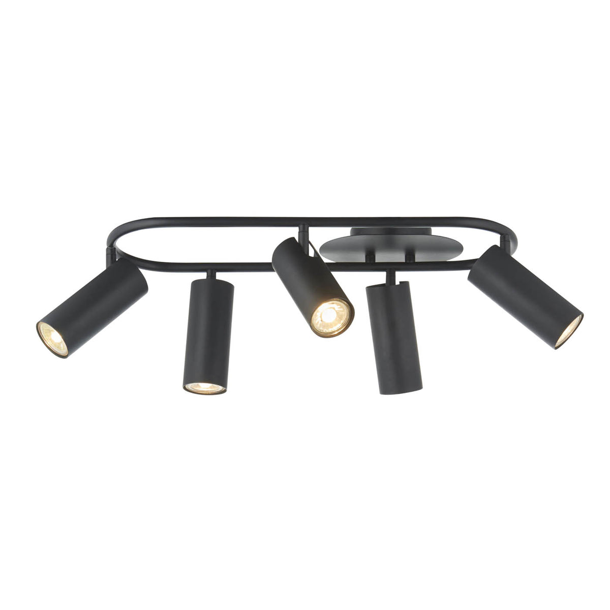 LED Ceiling Spot Light Multi Arm Matt Black Dimmable Adjustable Heads Metal - Image 1