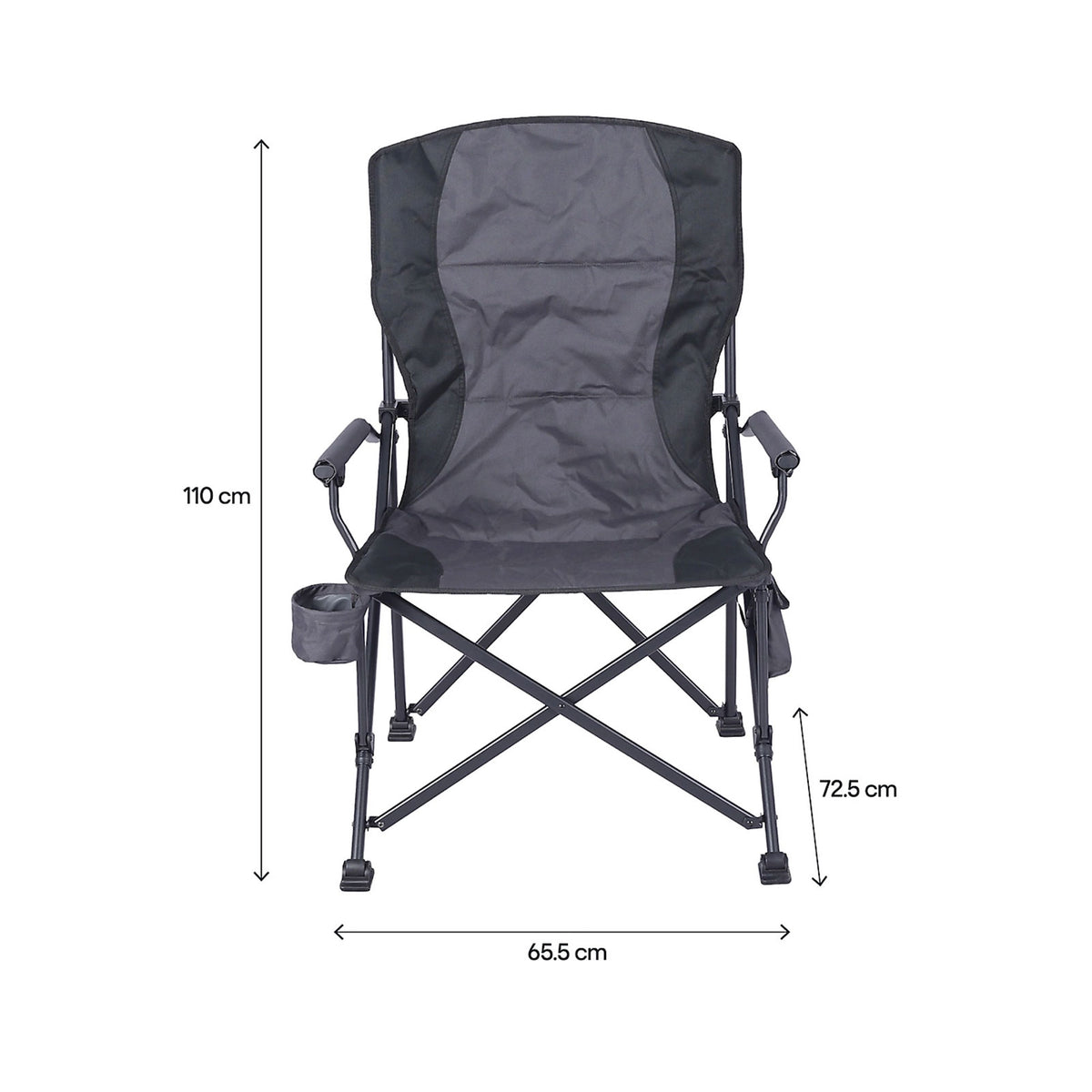 Vatani Heated Camping Chair Foldable Grey USB Remote Control Outdoor - Image 4