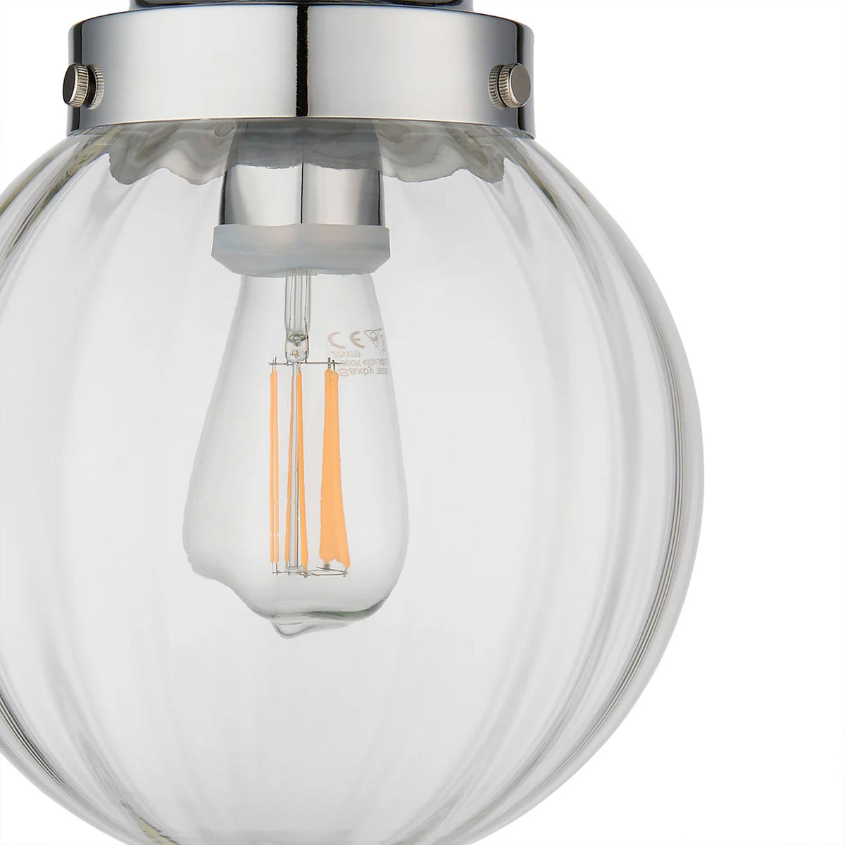 Harbour Studio Regan LED Bathroom Ceiling Light Chrome Glass IP44 - Image 5