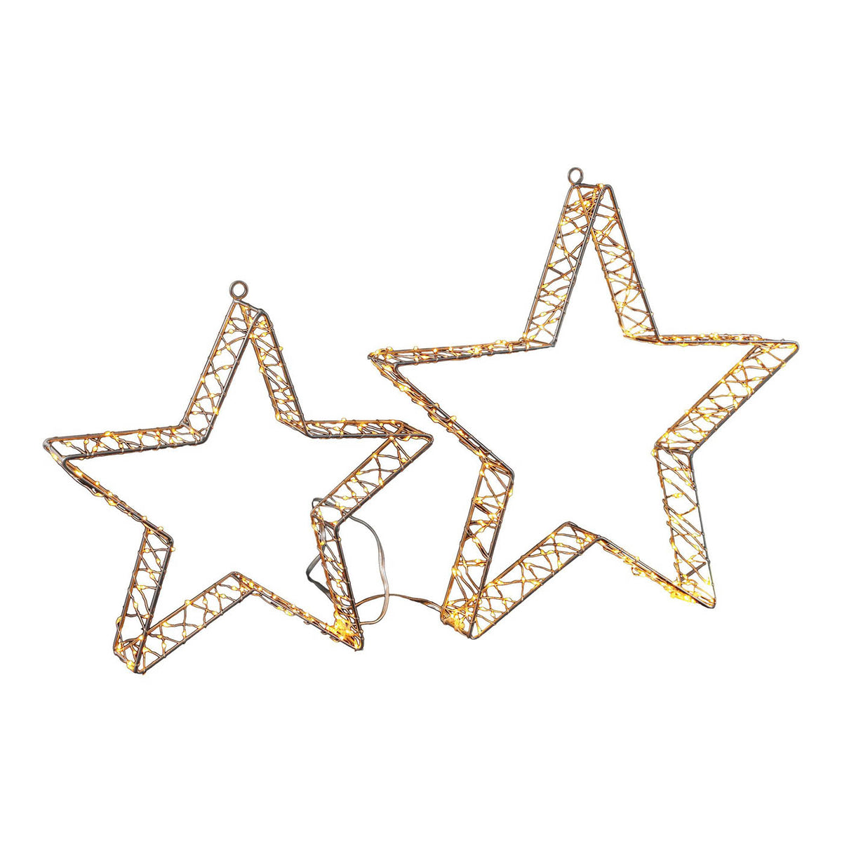 LED Stars Christmas Silhouette Ice And Warm White Timer Indoor Home - Image 4