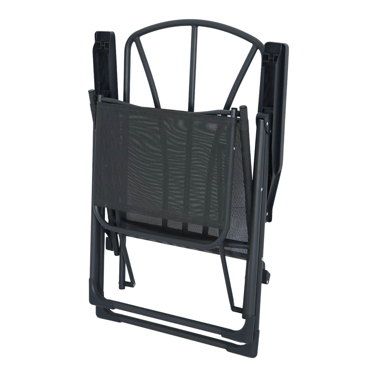 Casima Grey Metal Recliner Outdoor Garden Lounge Chair Sun Lounger Folding - Image 5