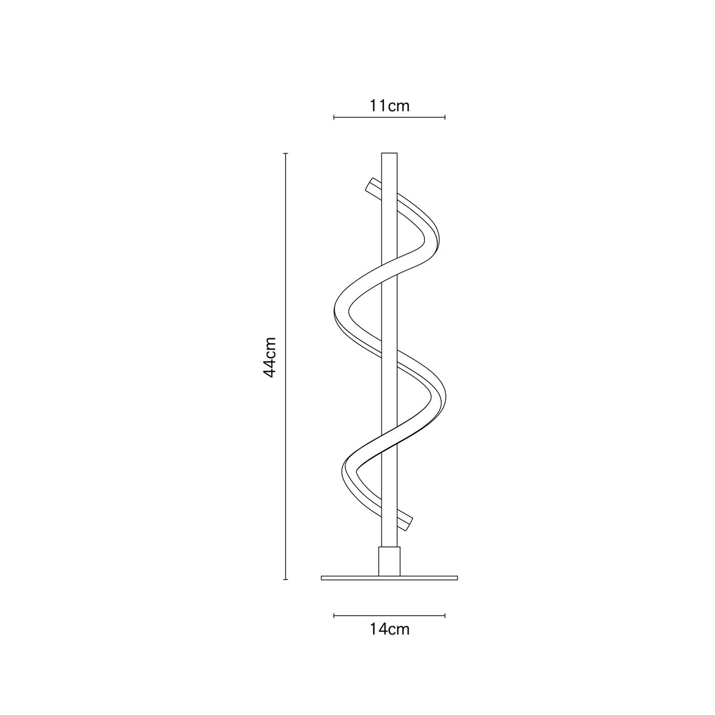 Inlight Table Lamp LED Integrated Spiral Matt Black Brass Finish Modern - Image 2