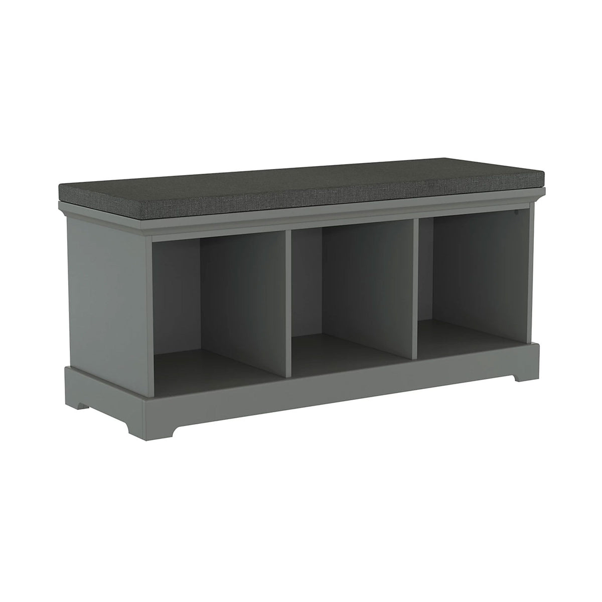 Flexi Storage Grey Mirrored Shoe Cabinet 3 Pair Hallway Storage Unit - Image 1