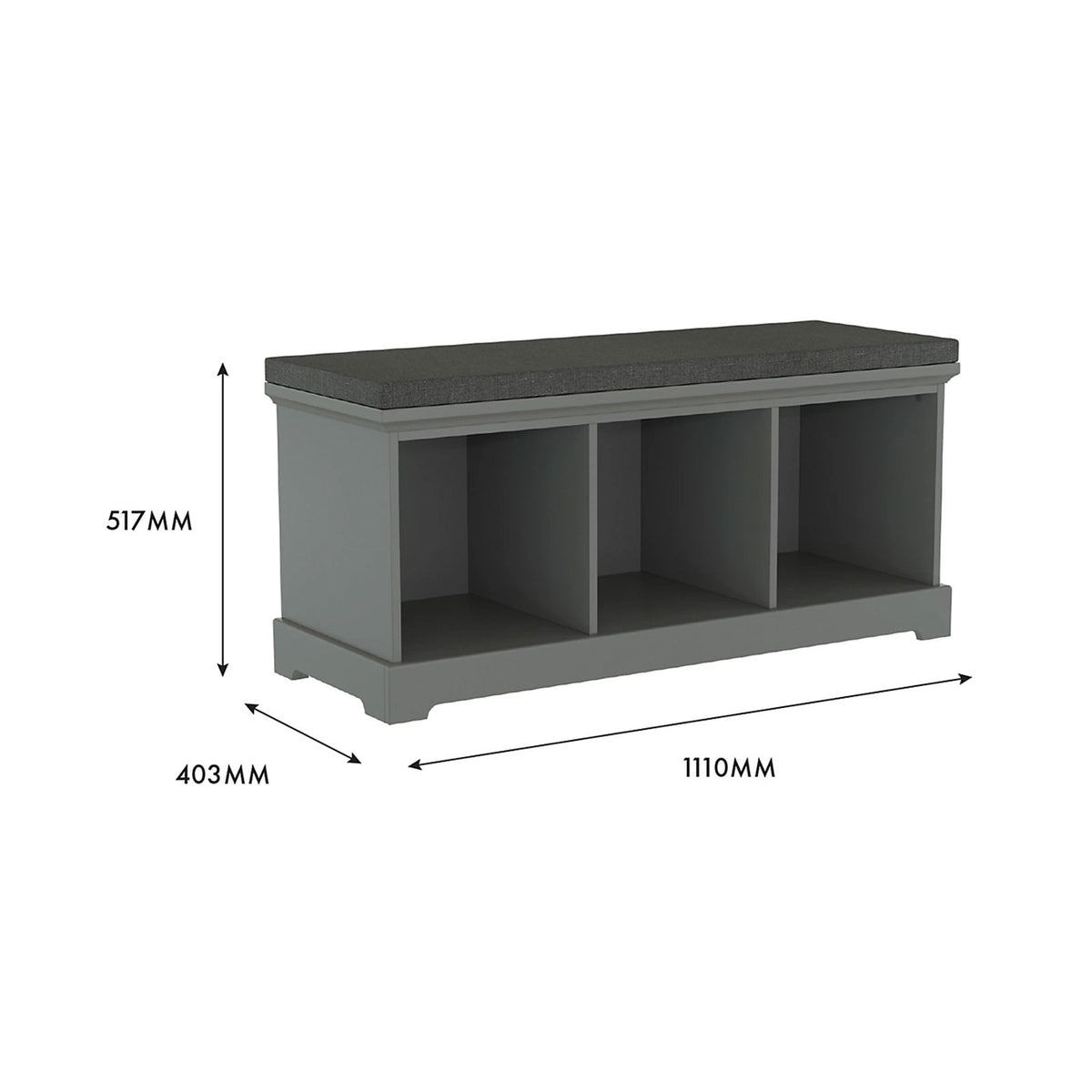 Flexi Storage Grey Mirrored Shoe Cabinet 3 Pair Hallway Storage Unit - Image 7