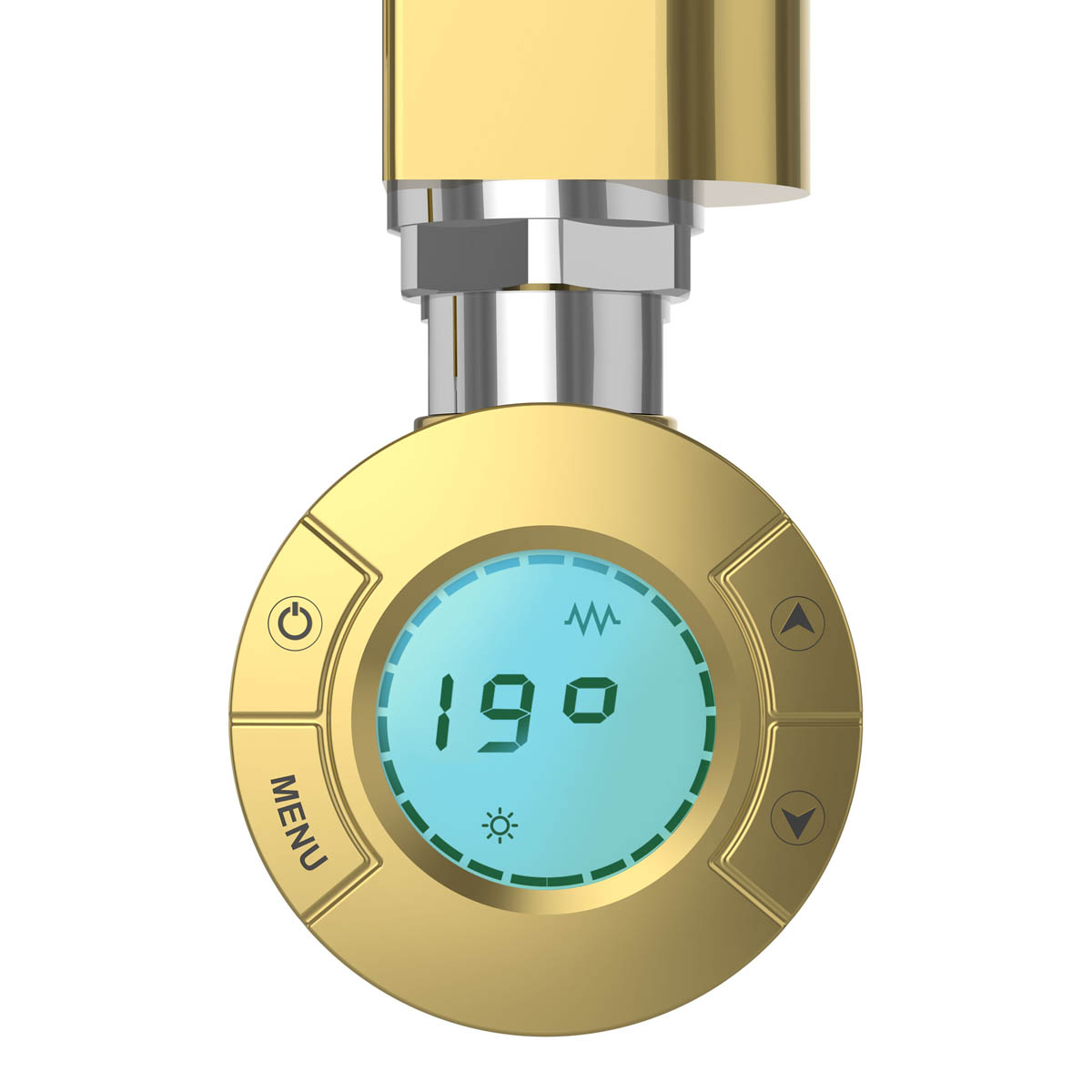 Flomasta Electric Towel Rail Radiator Brass Flat Bathroom Warmer (H)110x(W)50cm - Image 3