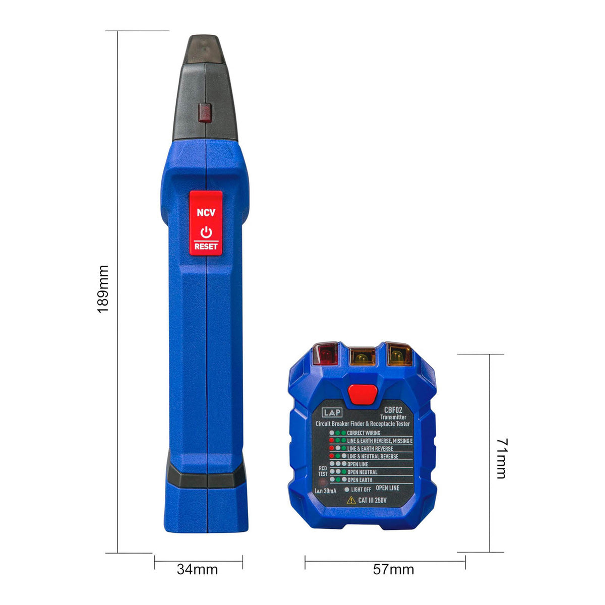 LAP Circuit Breaker Finder CBF01 Reset Function CAT III 13A Electricals Tool - Image 3