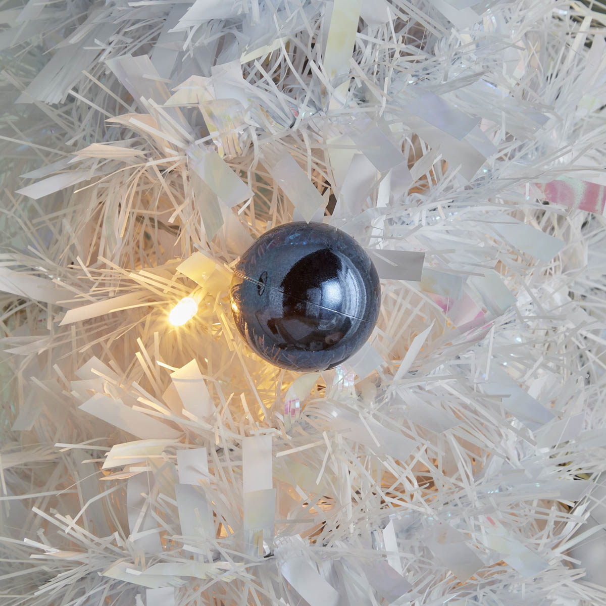 Christmas Tree 6ft White Slim Artificial LED Pre Lit 40 Warm White - Image 10