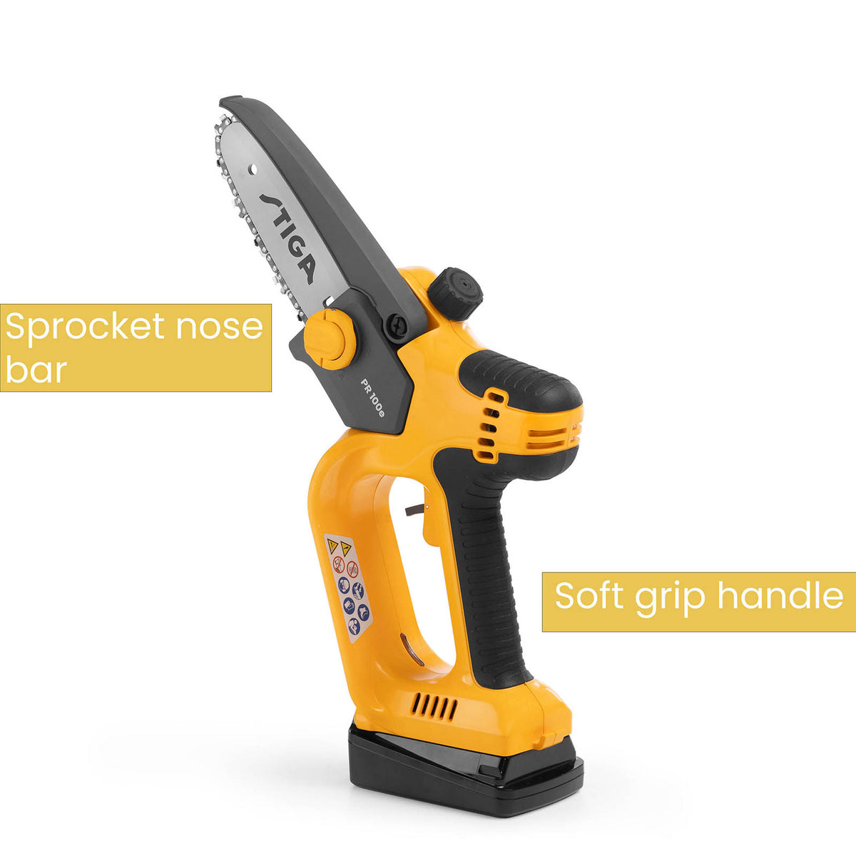 Stiga Cordless Pruning Chainsaw PR100e 20V 2Ah Li-Ion 120mm Garden Saw - Image 6