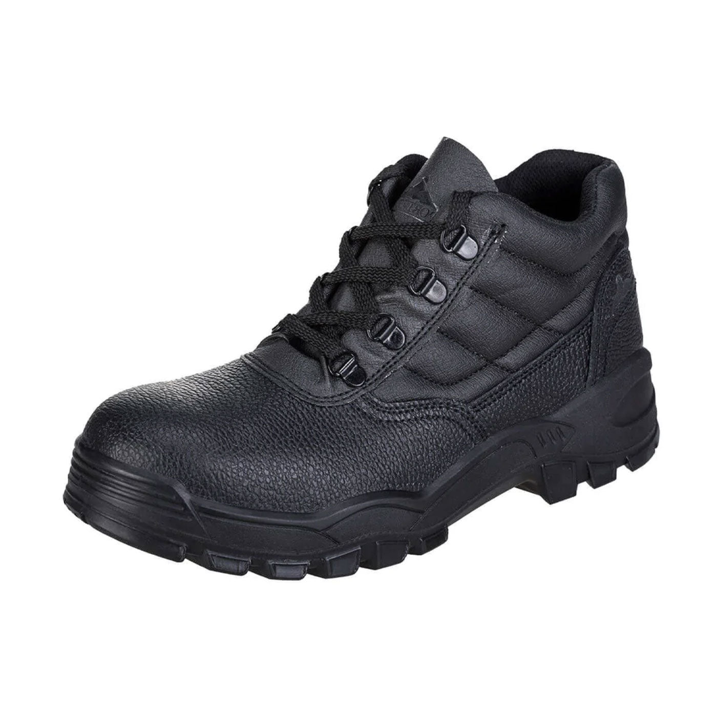 Safety Boots Shoes Leather Black Steel Toe Cap Lightweight Black Size 6.5UK - Image 1