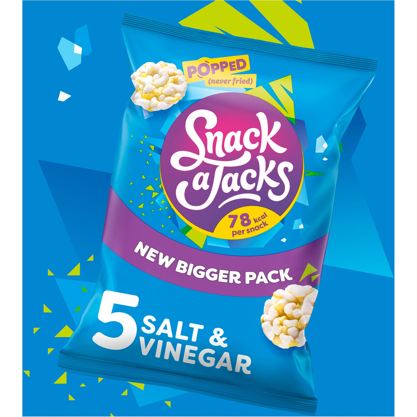 Snack a Jacks Rice Cakes Salt And Vinegar Multipack 6 x 5 Bags - Image 2