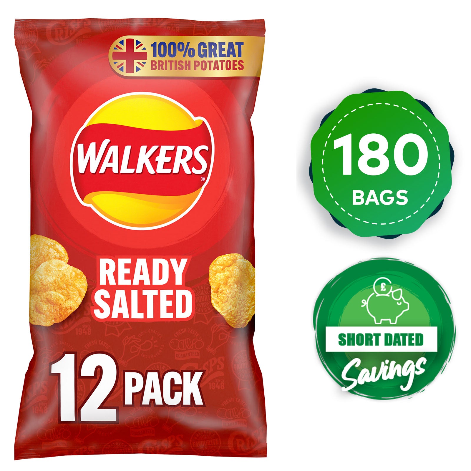 Walkers Crisps Ready Salted Multipack Sharing Snack 210 Bags x 25g - Image 10
