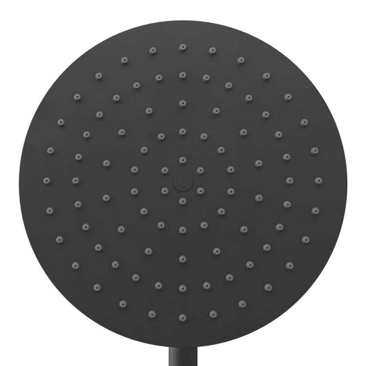 Swirl Mixer Shower Twin Head Matt Black Round Single Spray Pattern Concealed - Image 6